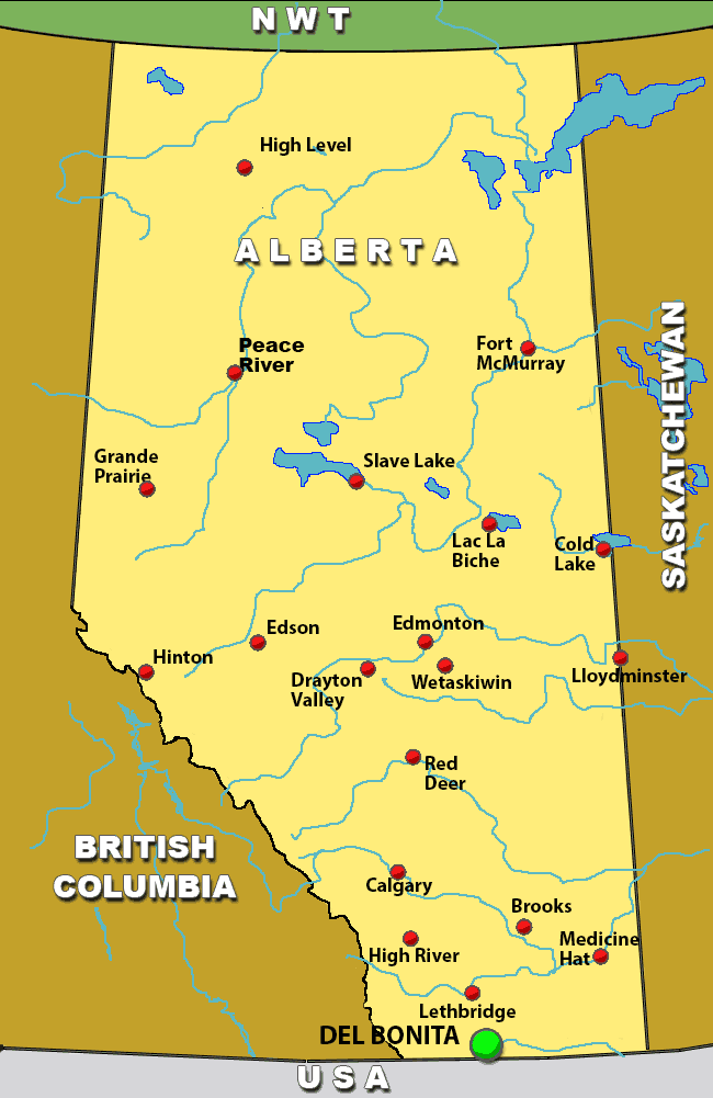 Charter Flights To Del Bonita Alberta Charter Flight Network